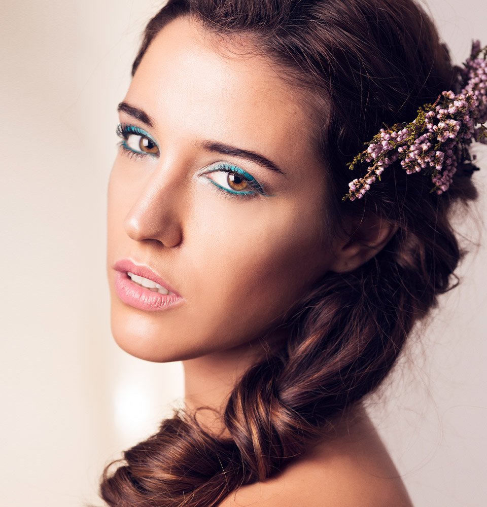 Fotografía de tocados con modelo