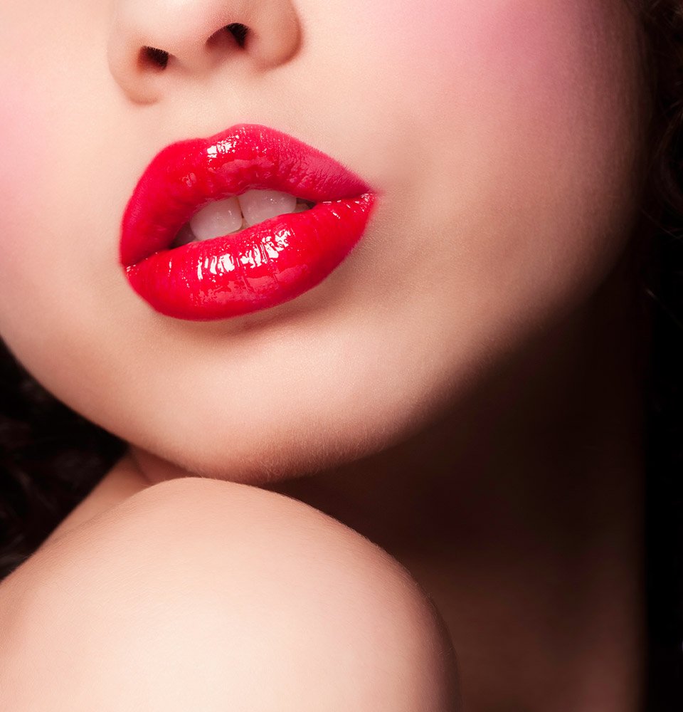 fotografia maquillaje labios rojo